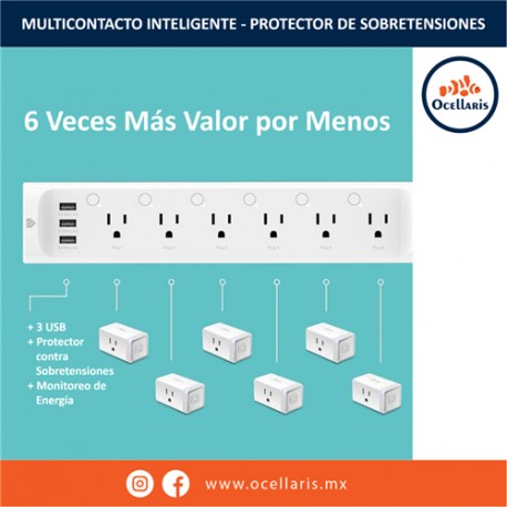 TP-Link Kasa Smart HS300 - Multicontacto Inteligente