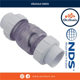 Válvula Check de 1 plg con conexión lisa