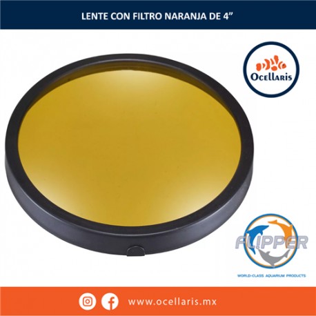 Flipper Lente con Filtro Naranja - 4 Pulgadas