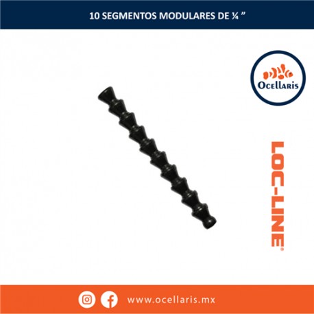 Loc-Line - 10 segmentos modulares de 1/4 plg