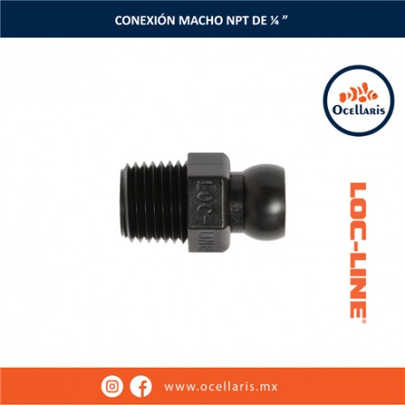 Loc-Line Conector macho NPT de 1/4 plg
