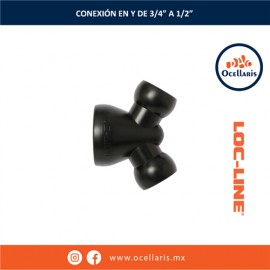 Loc-Line - Conexión en Y de 3/4 a 2 x 1/2 plg