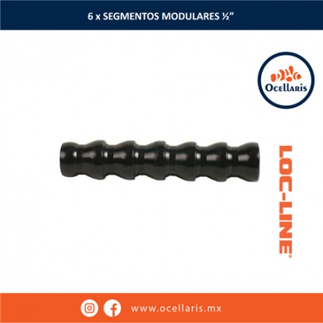 Loc-Line - 6 segmentos modulares de 1/2 plg