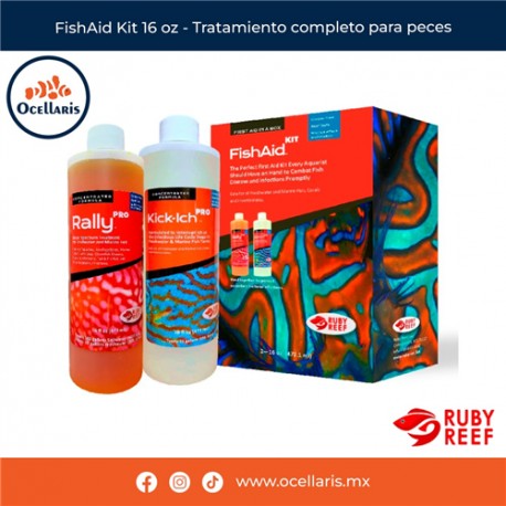 FishAid Kit 16 oz - Tratamiento completo para peces