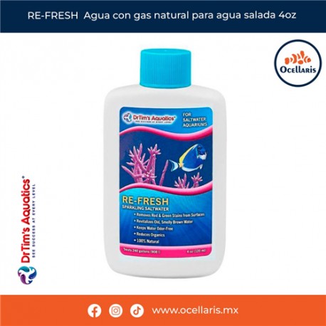 RE-FRESH  Agua con gas natural para agua salada - 4 oz