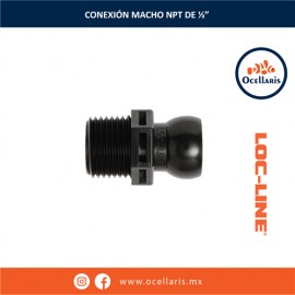 Loc-Line Conector macho NPT de 1/2 plg