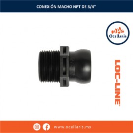 Loc-Line Conector macho NPT de 3/4 plg