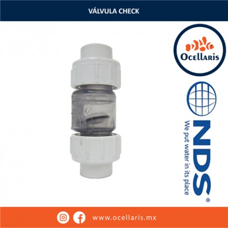 Válvula Check  de 3/4 con conexión lisa