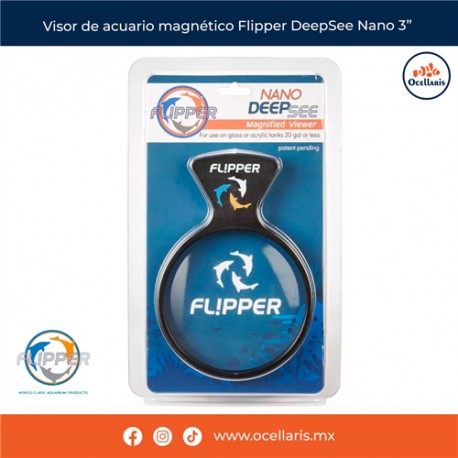 Visor de acuario magnético Flipper DeepSee Nano 3”