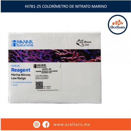 HI781-25 Reactivos para Colorímetro de Nitrato LR