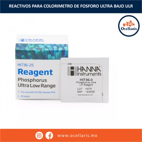 HI736-25 Reactivos para Colorímetro de Fosforo Ultra Bajo ULR