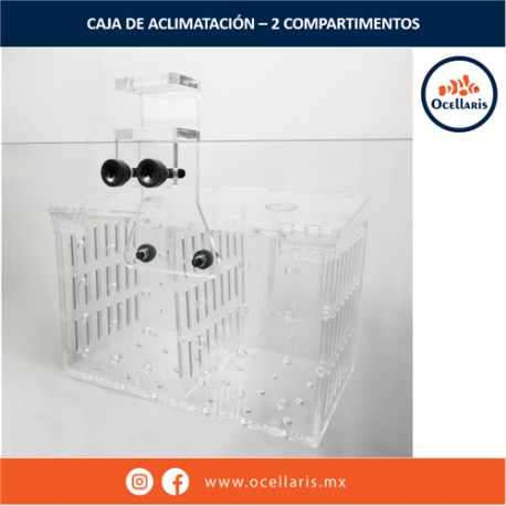 Caja de aclimatación con 2 compartimentos