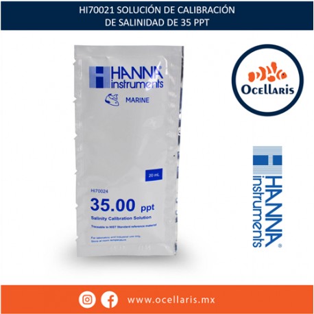 HI70024 Solución de Calibración de Salinidad de 35 ppt
